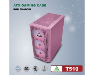 Case VSPTECH ATX Gaming T510 (Pink)