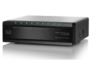  Switch Cisco SG200-08P 8-Port 10/100/1000Mbps Gigabit PoE Smart