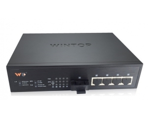 Switch WINTOP YT-DS105-1F4T-AT 4-port 10/100Base-T(X)+1-port 100Base-F(X) PoE 