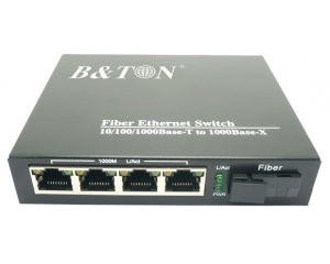Chuyển đổi Quang-Điện Media Converter Unmanaged Fiber Switch BTON BT-914GS-20A/B