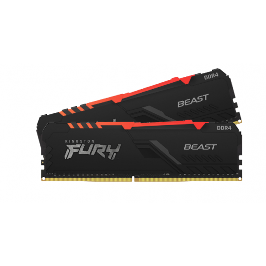 RAM desktop KINGSTON Fury Beast RGB (2 x 8GB) DDR4 3600MHz (KF436C17BBAK2/16)
