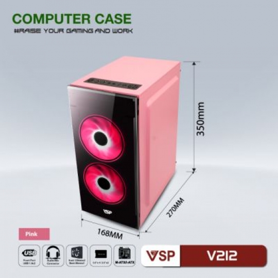 Case VSP home and Gaming V212 - Pink