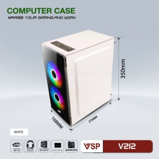 Case VSP home and Gaming V212 - White