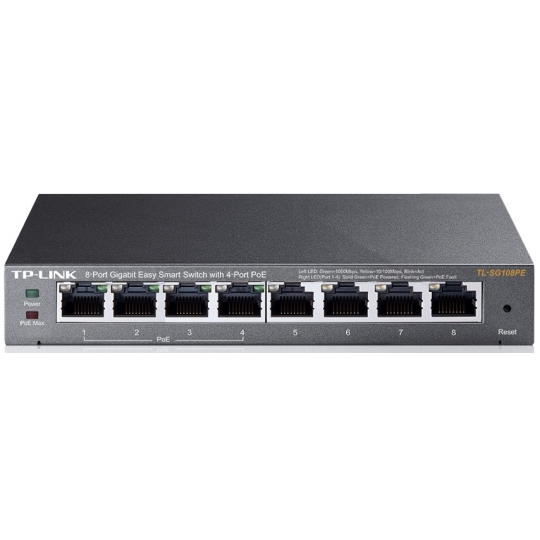 8-Port Gigabit Desktop PoE Easy Smart Switch TP-LINK TL-SG108PE