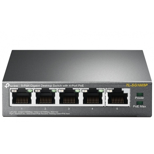 5-Port Gigabit with PoE Desktop Switch TP-LINK TL-SG1005P