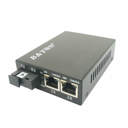 Chuyển đổi Quang-Điện Media Converter Unmanaged Fiber Switch BTON BT-912SM-20