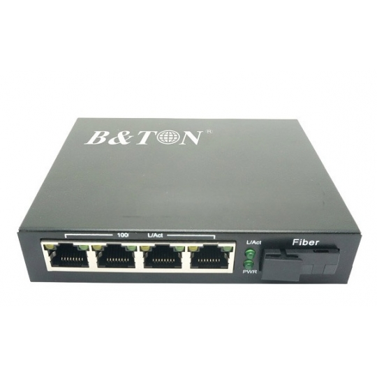Chuyển đổi Quang-Điện Media Converter Unmanaged Fiber Switch BTON BT-914SM-20