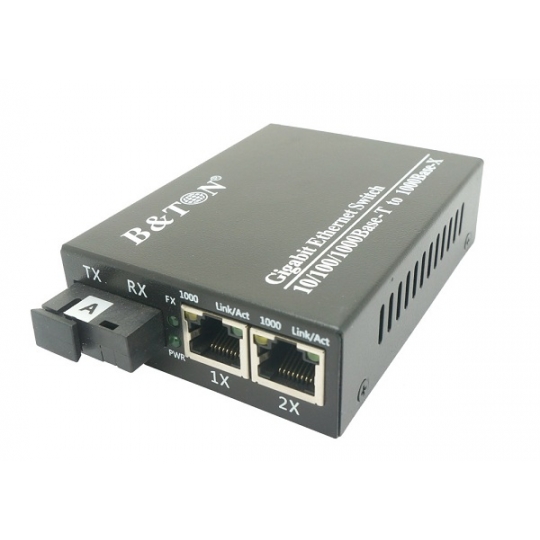 Chuyển đổi Quang-Điện Media Converter Unmanaged Fiber Switch BTON BT-912GS-20