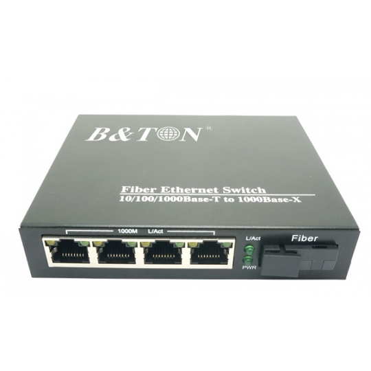 Chuyển đổi Quang-Điện Media Converter Unmanaged Fiber Switch BTON BT-914GS-20