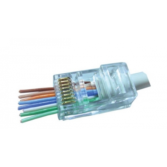 Đầu nối RJ45 Cat.5e/Cat.6 dạng xuyên thấu DINTEK Modular Plug (1501-88060)
