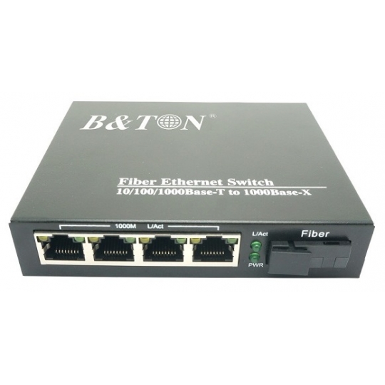Chuyển đổi Quang-Điện Media Converter Unmanaged Fiber Switch BTON BT-914GS-20A/B