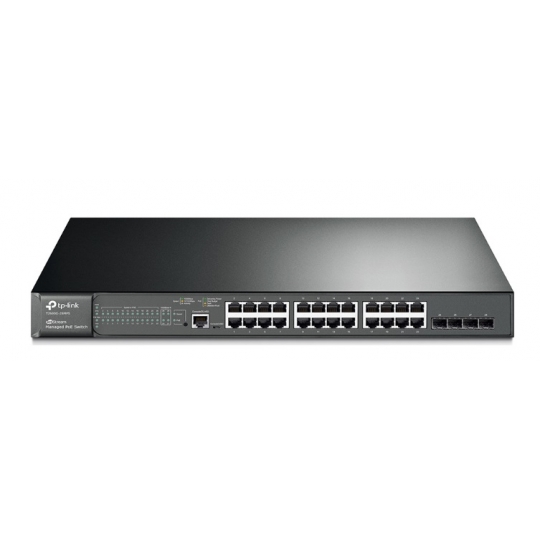 JetStream 24-Port Gigabit L2 Managed PoE+ Switch with 4 SFP Slots TP-LINK T2600G-28MPS