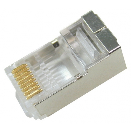 Đầu nối bọc kim loại chống nhiễu RJ-45 Dintek CAT.5e FTP Modular plug (1501-88054)
