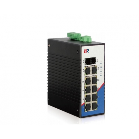 Switch WINTOP YT-RS2010-2GF8GT-AT 10-port Industrial DIN-Rail PoE 