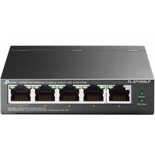 5-Port 10/100Mbps with 4-port PoE Switch TP-LINK TL-SF1005LP