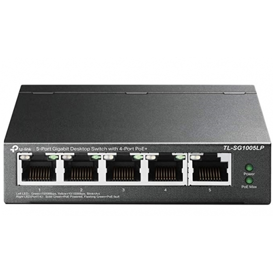 5-Port Gigabit with 4-port PoE+ Switch TP-LINK TL-SG1005LP