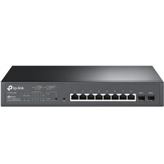 JetStream 10-Port Gigabit Smart PoE Switch with 8-Port PoE+ TP-LINK TL-SG2210MP
