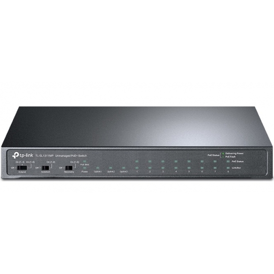 8-Port PoE+ 10/100Mbps + 3-Port Gigabit Desktop Switch TP-LINK TL-SL1311MP