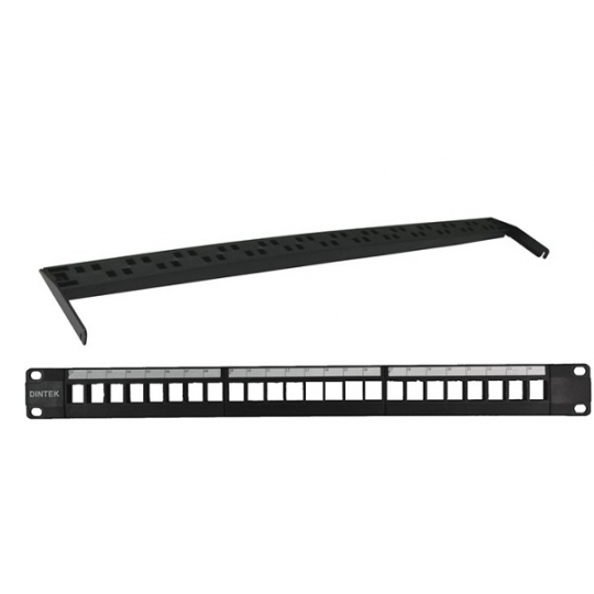 Dintek 1U 24P UTP Snap-in Panel (1406-00041)