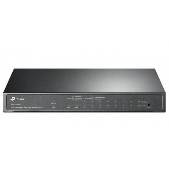 10-Port Gigabit with 8-Port PoE+ Smart Switch TP-LINK TL-SG1210MPE