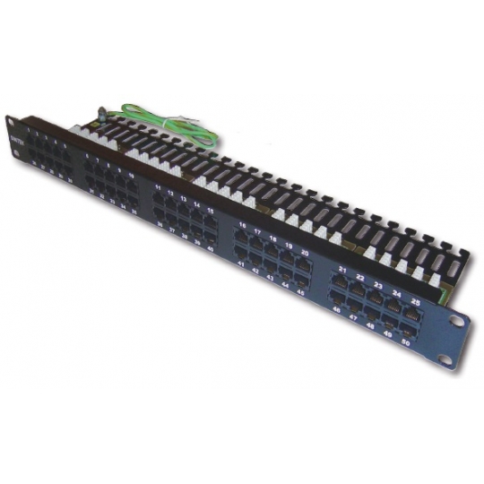 Patch panel for Telephone 50 port Dintek 19 inch (1402-01003)